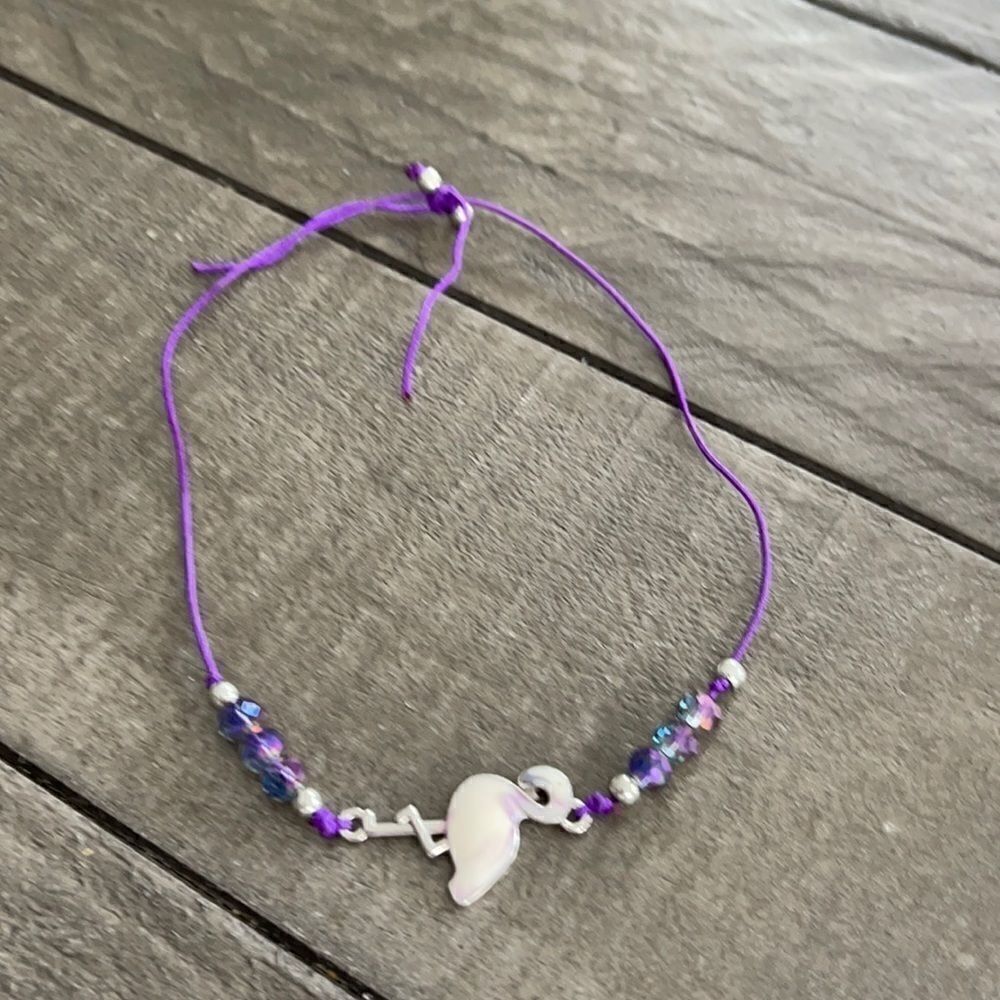 Girl’s purple flamingo bracelet 
